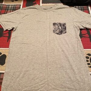 Gray Altamont T-Shirt with Patterned Pocket